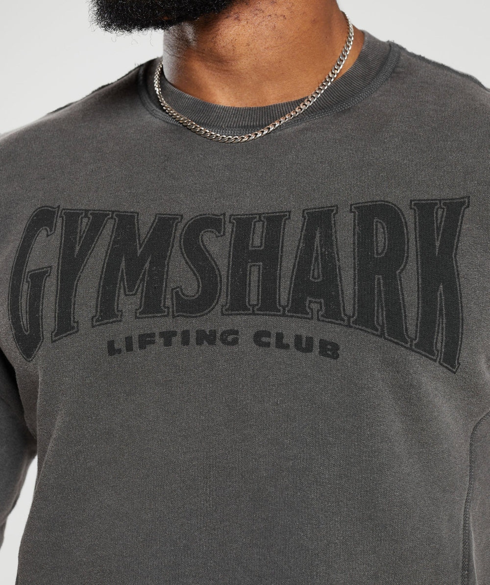 Heritage Washed Short Sleeve Crew Onyx Grey