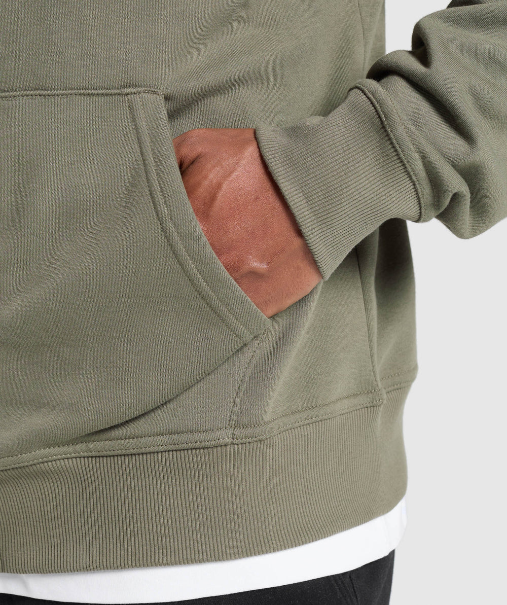 Crest Oversized Zip Up Hoodie Base Green