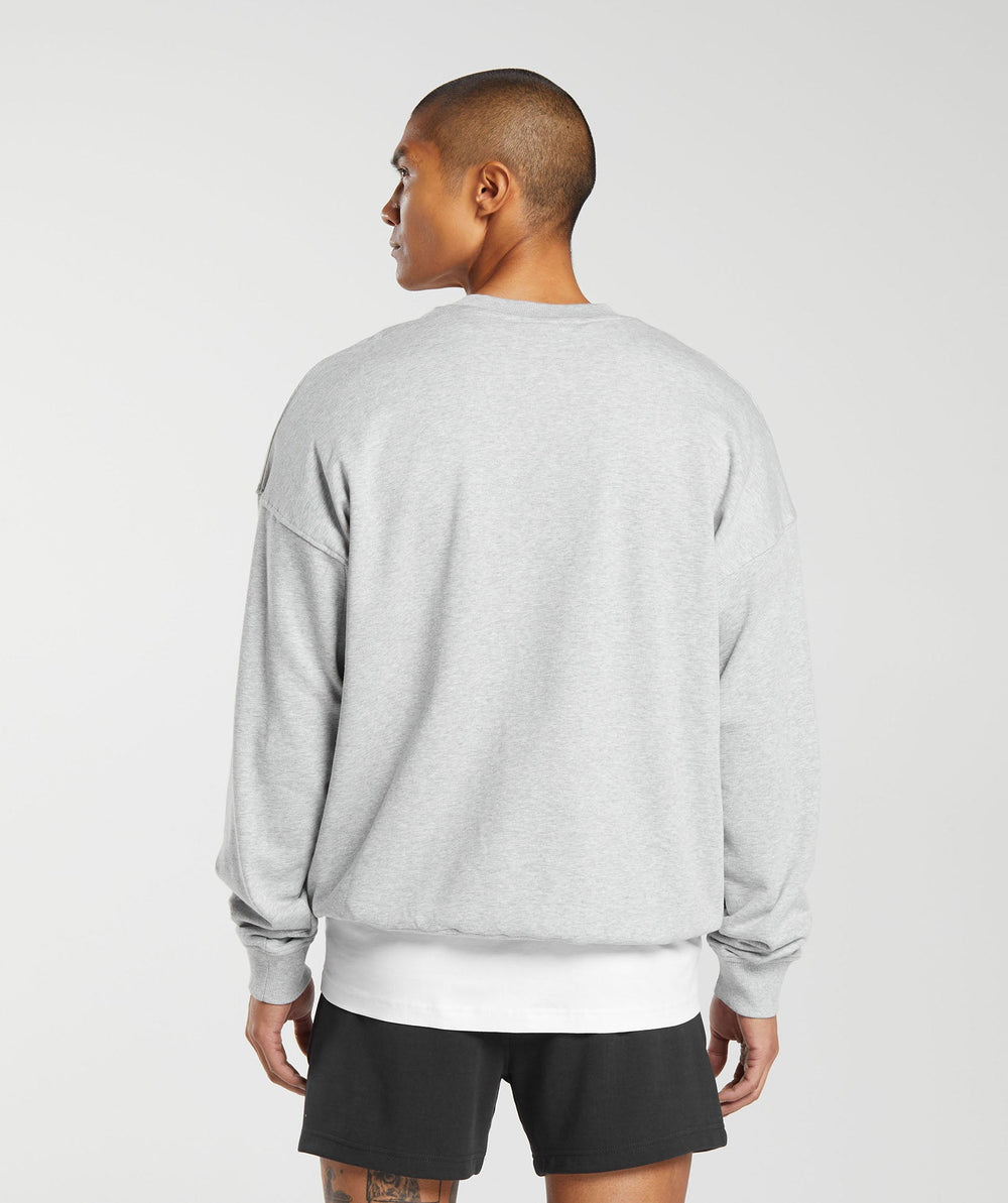 Rest Day Essential Crew Light Grey Core Marl