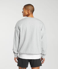 Rest Day Essential Crew Light Grey Core Marl