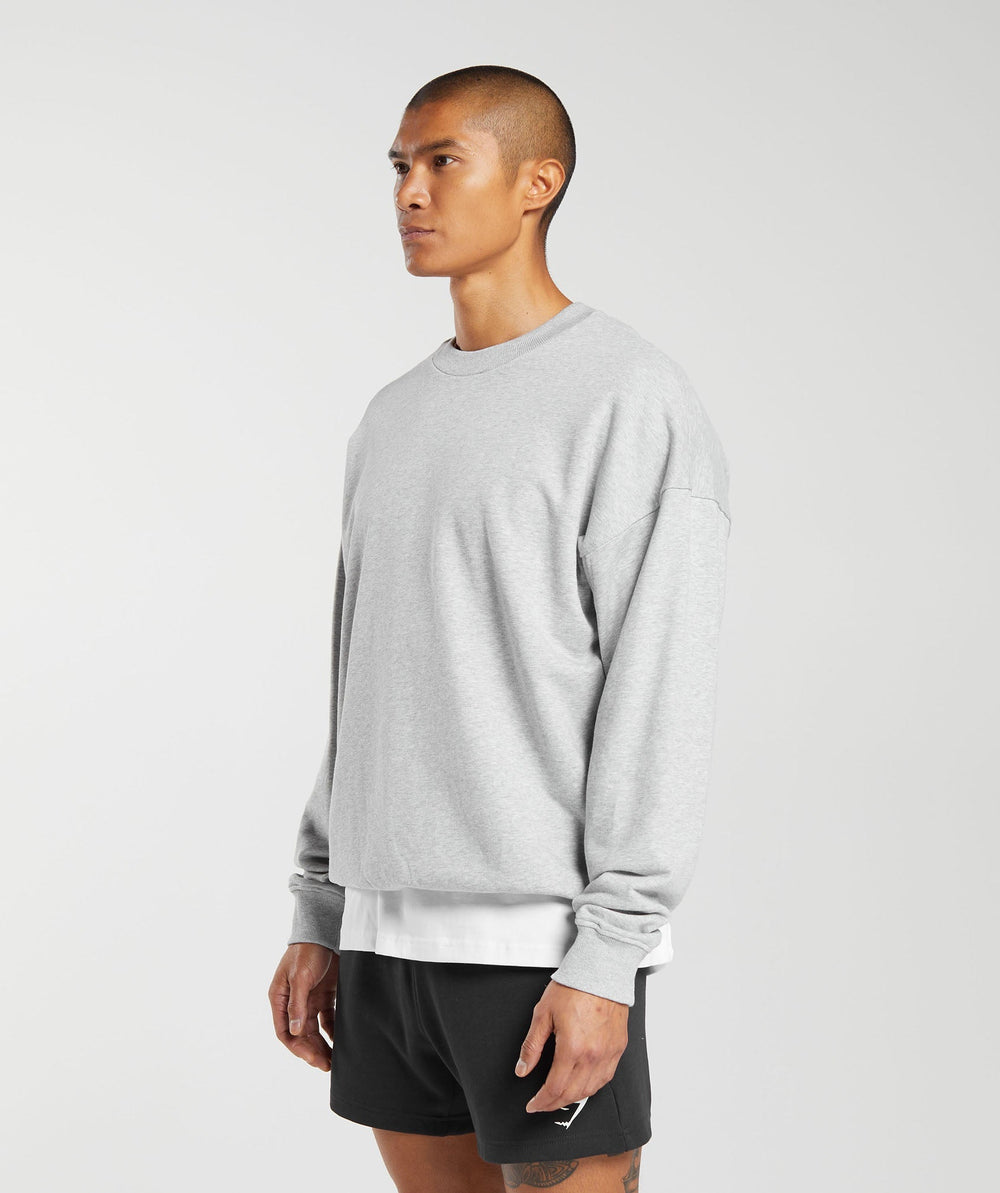 Rest Day Essential Crew Light Grey Core Marl