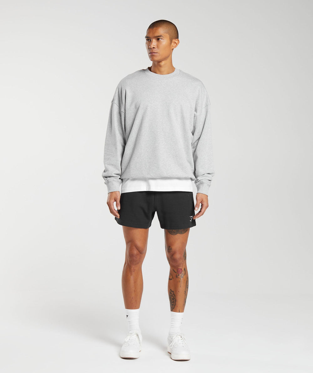 Rest Day Essential Crew Light Grey Core Marl