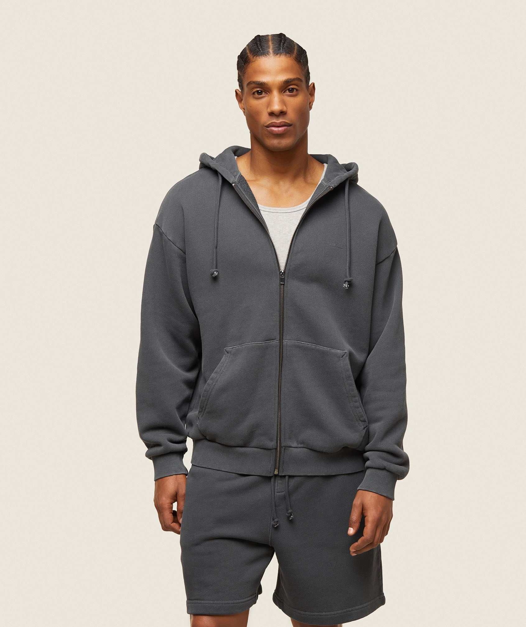 everywear Relaxed Zip Hoodie Black