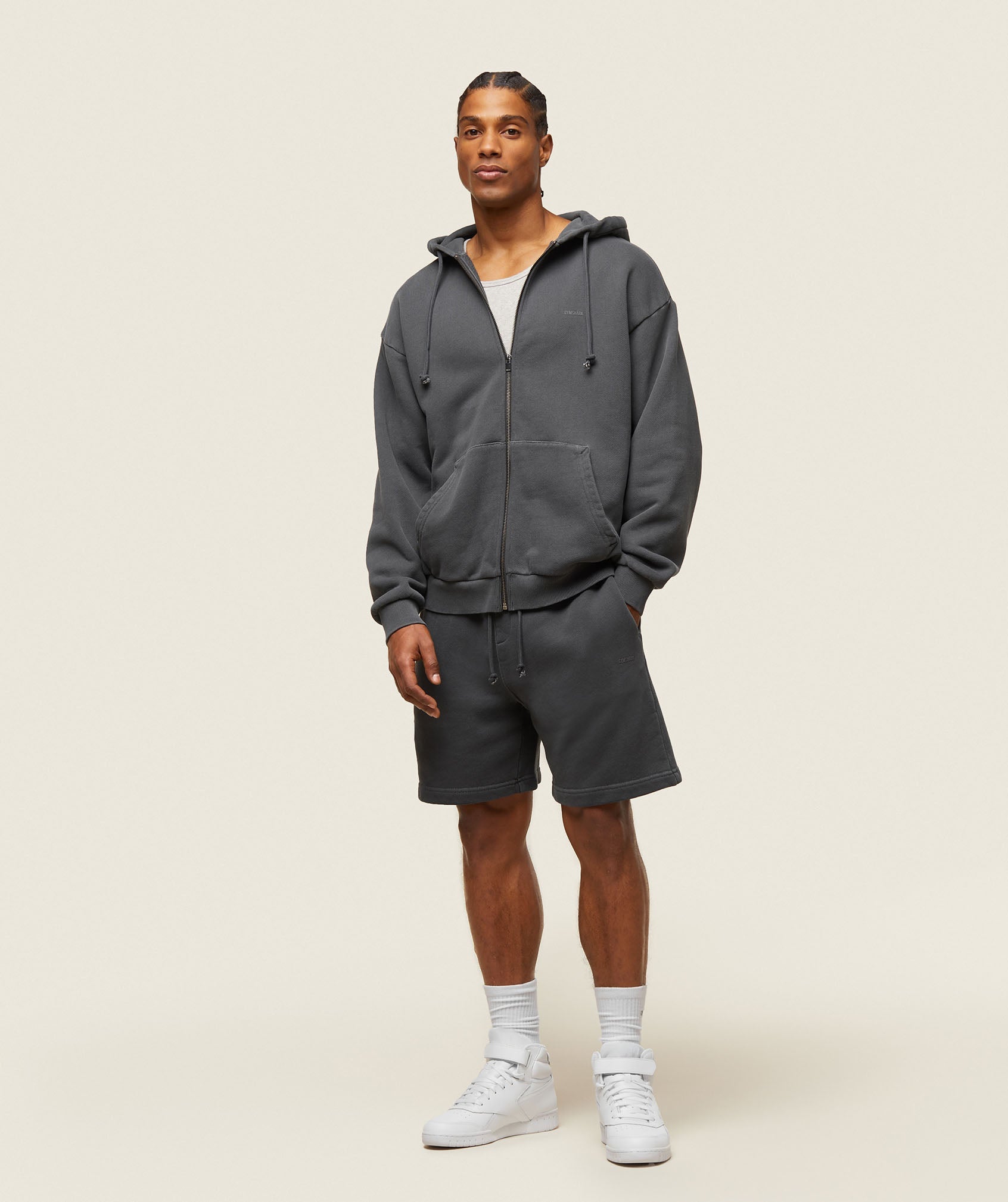 everywear Relaxed Zip Hoodie Black