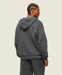 everywear Relaxed Zip Hoodie Black