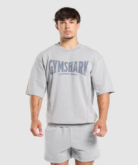 Heritage Washed Short Sleeve Crew Denim Grey