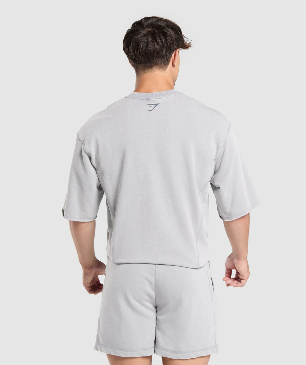 Heritage Washed Short Sleeve Crew Denim Grey