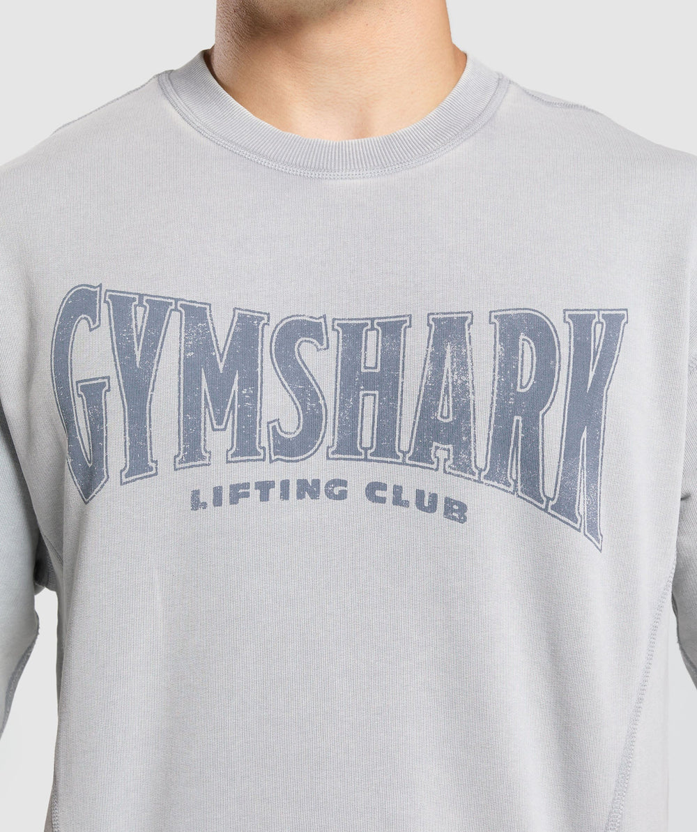 Heritage Washed Short Sleeve Crew Denim Grey