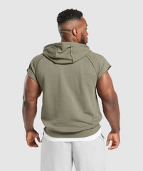 Legacy 1/4 Zip Cap Sleeve Hoodie Base Green