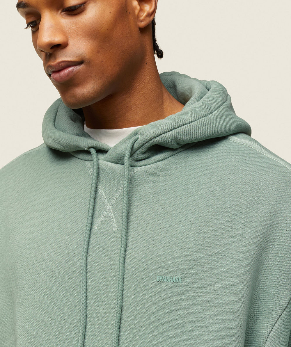 everywear Relaxed Hoodie Dollar Green