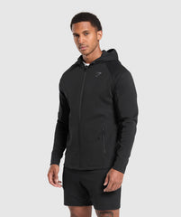 Interlock Tech Zip Up Hoodie Black