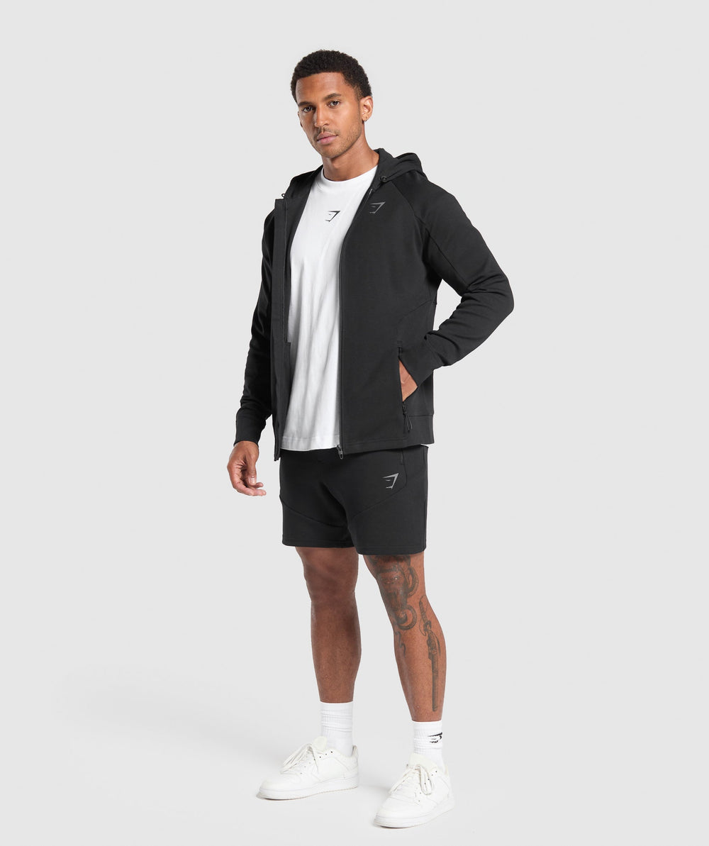 Interlock Tech Zip Up Hoodie Black