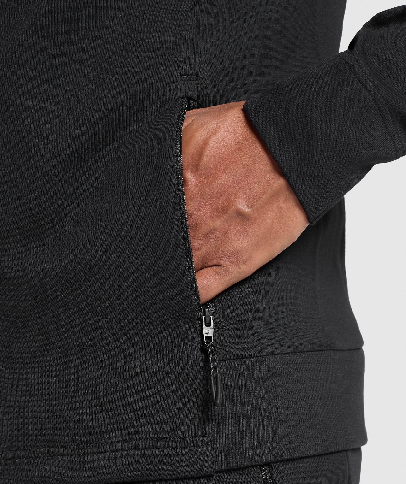 Interlock Tech Zip Up Hoodie Black