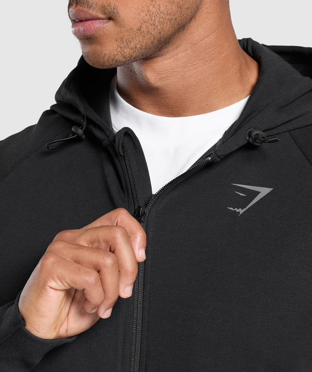Interlock Tech Zip Up Hoodie Black