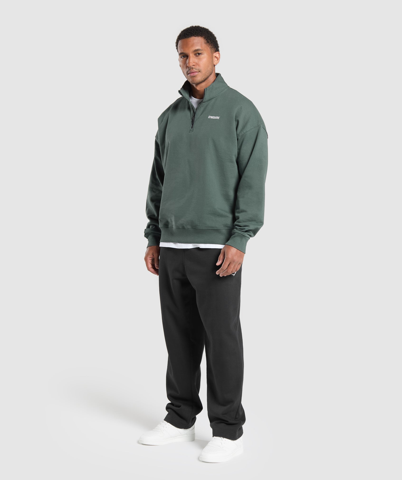 Rest Day Sweats 1/4 Zip Slate Teal
