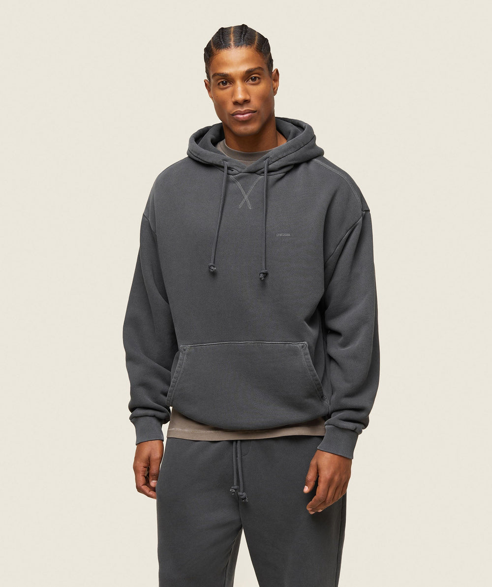 everywear Relaxed Hoodie Washed Black