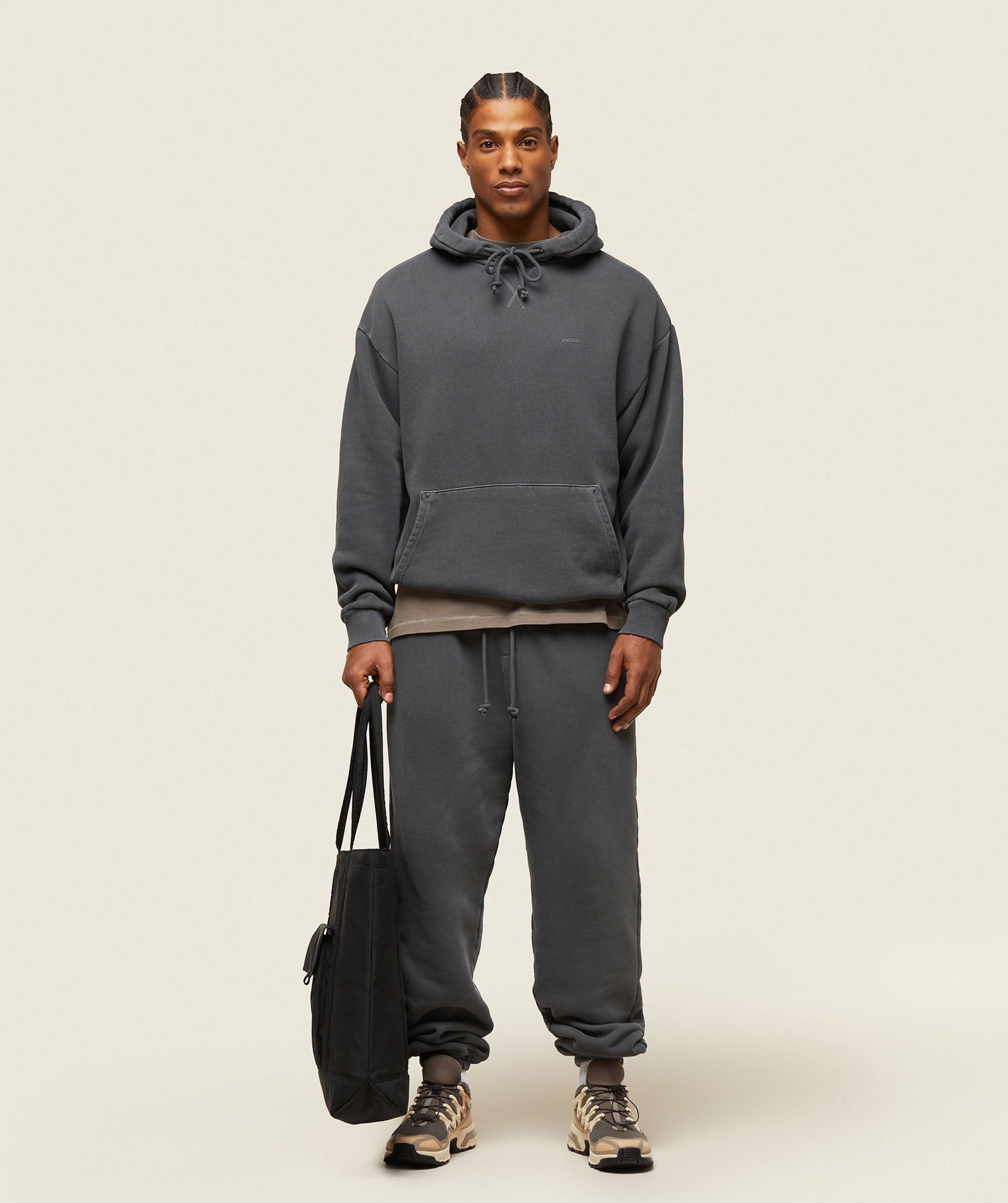 everywear Relaxed Hoodie Washed Black