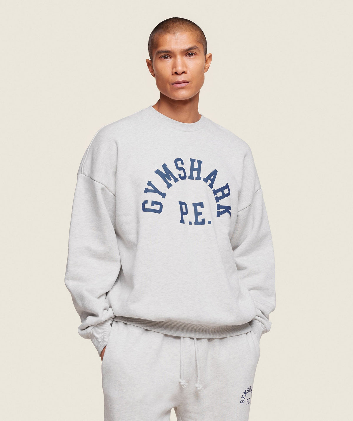 Phys Ed Crew Light Grey Marl