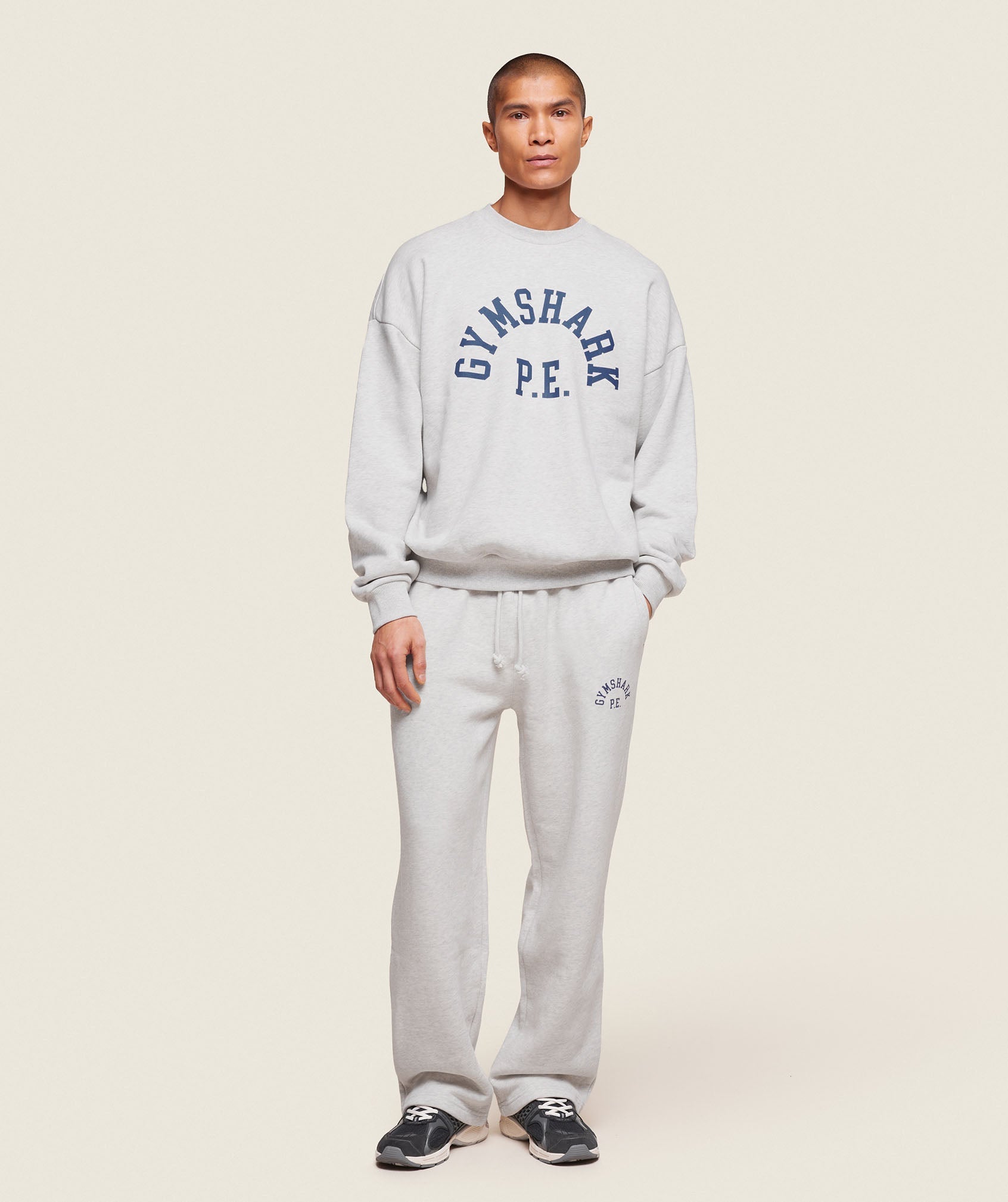 Phys Ed Crew Light Grey Marl