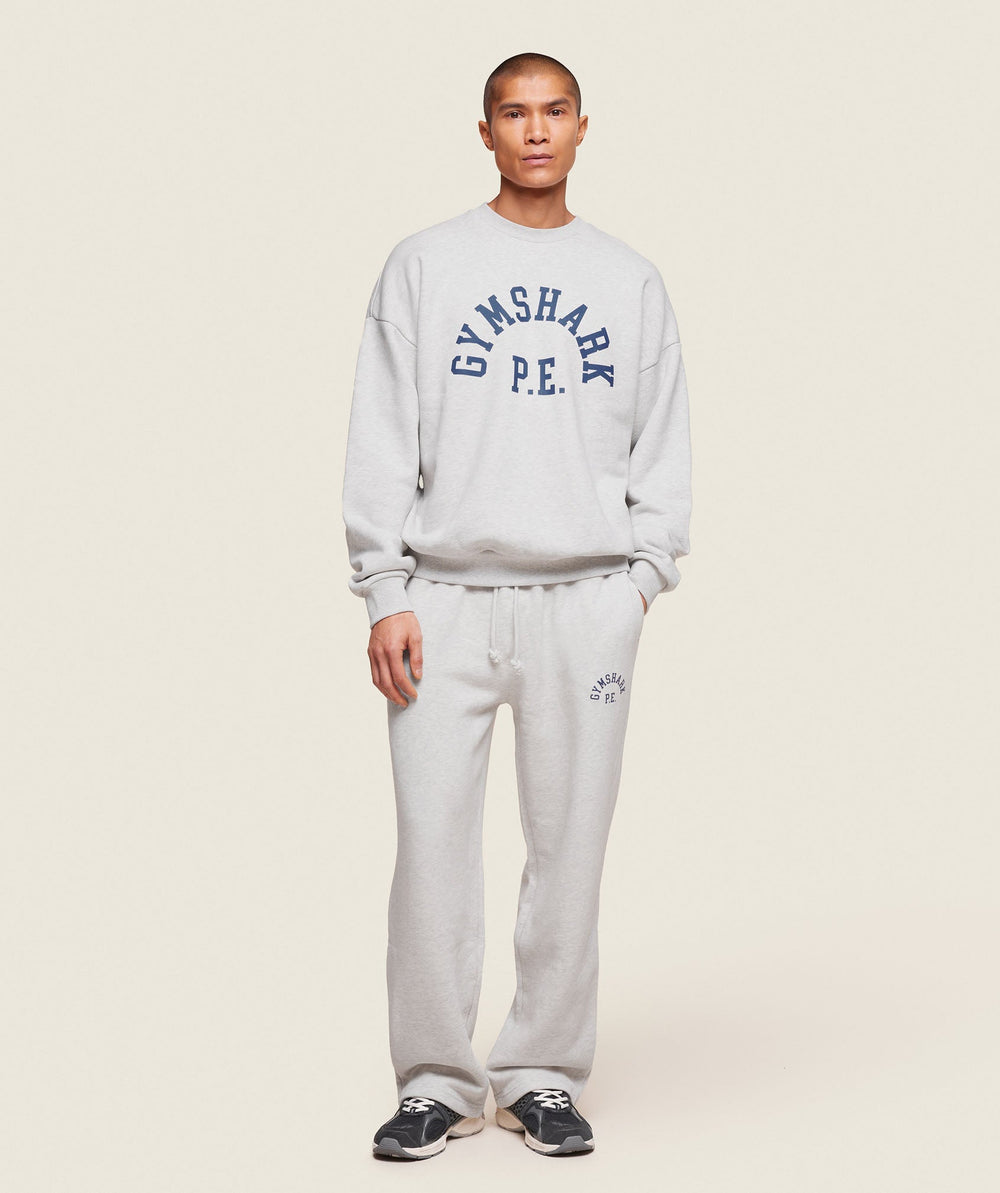 Phys Ed Crew Light Grey Marl