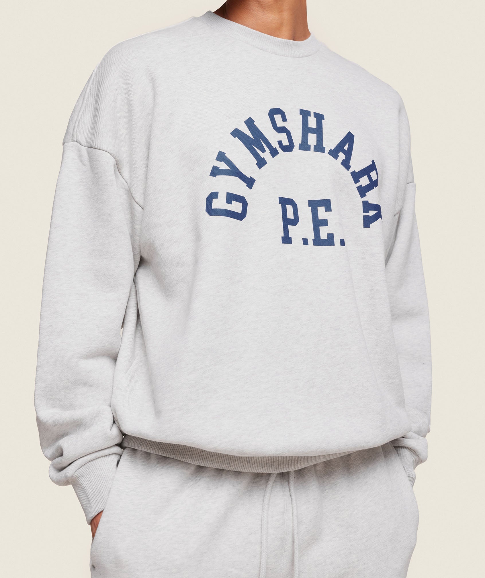 Phys Ed Crew Light Grey Marl