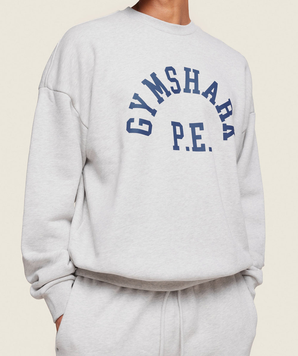 Phys Ed Crew Light Grey Marl