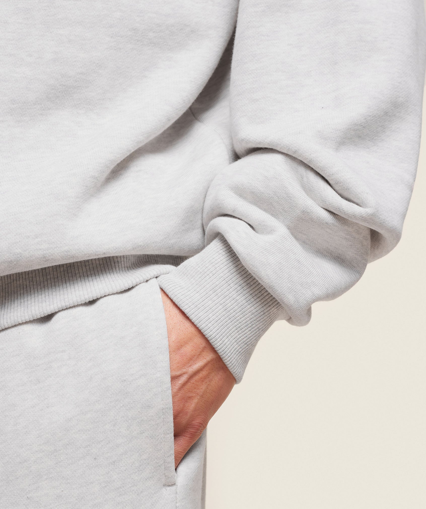 Phys Ed Crew Light Grey Marl