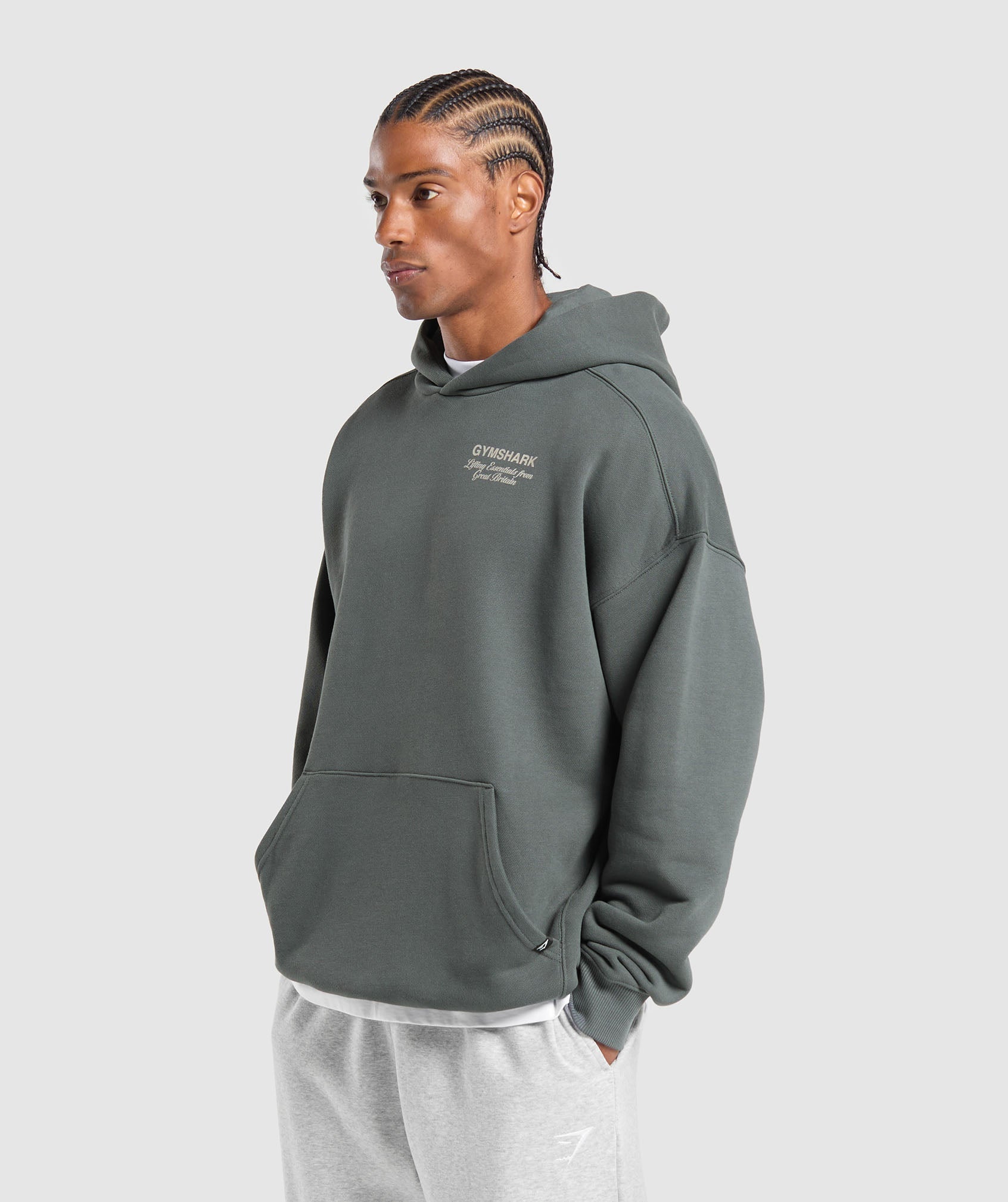 British Iron Hoodie Slate Teal