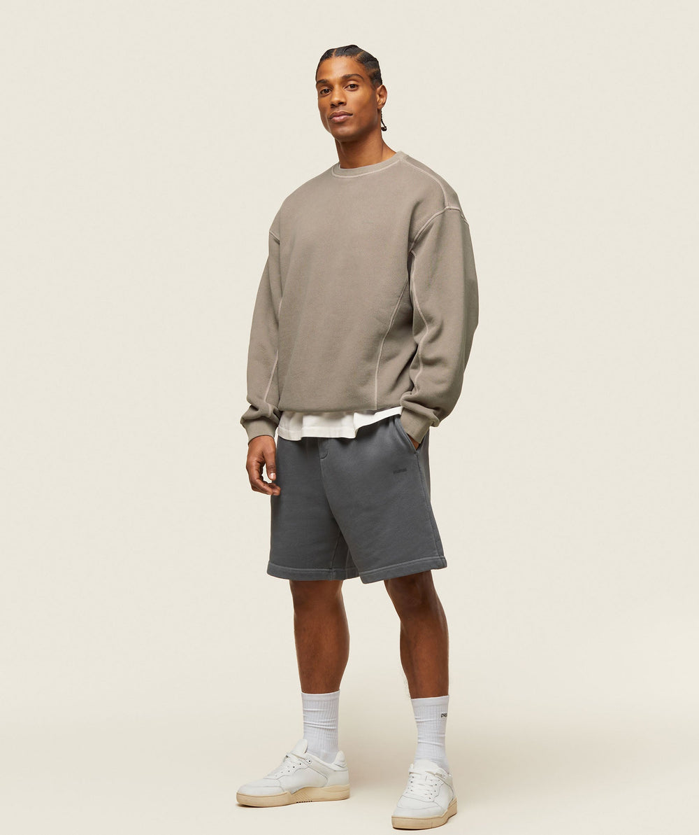 everywear Relaxed Stitch Sweatshirt Linen Brown