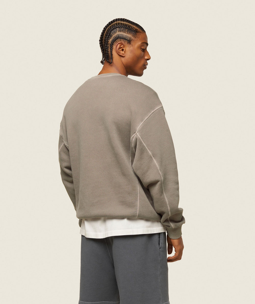 everywear Relaxed Stitch Sweatshirt Linen Brown