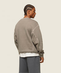 everywear Relaxed Stitch Sweatshirt Linen Brown