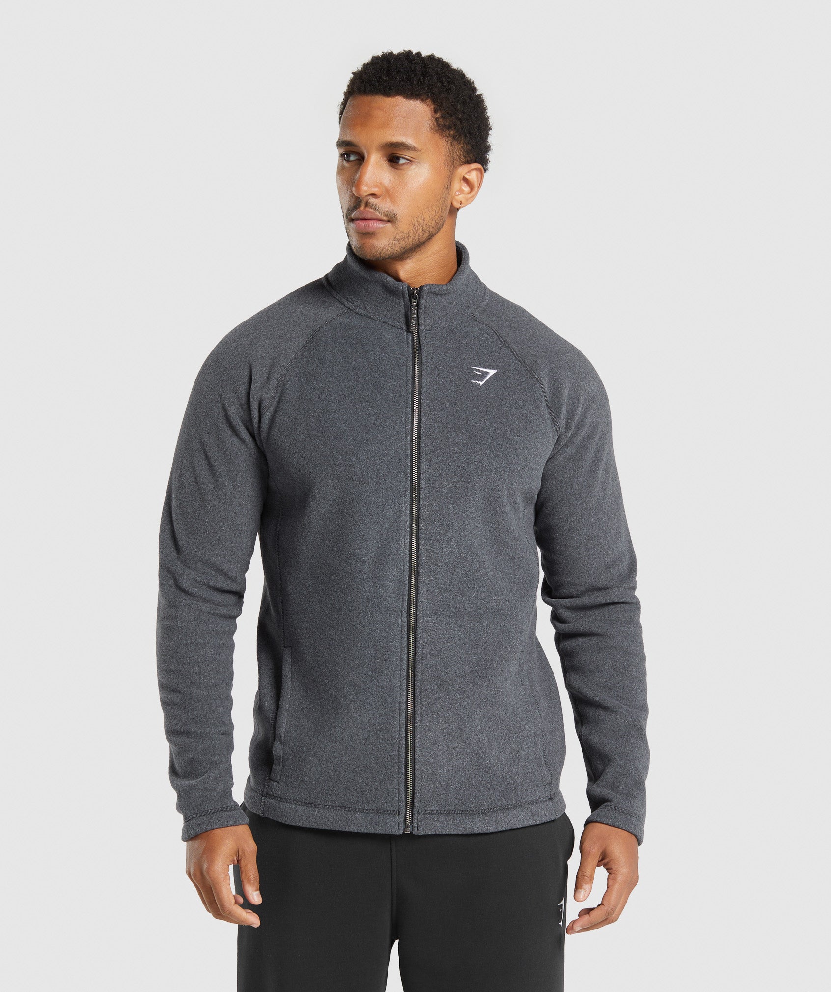 Fleece Zip Through Jacket Black/Graphite Grey