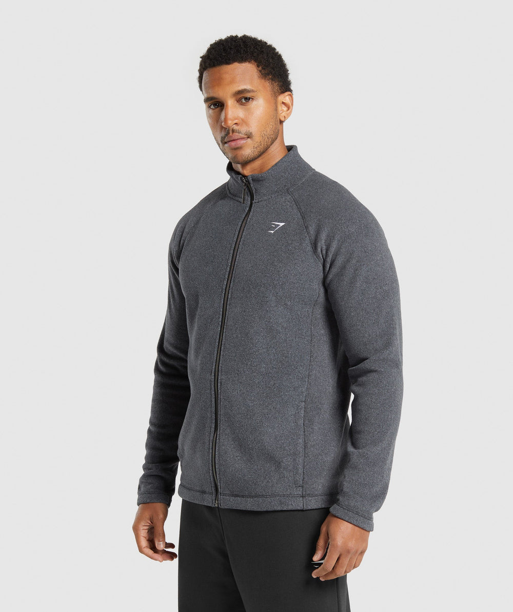 Fleece Zip Through Jacket Black/Graphite Grey