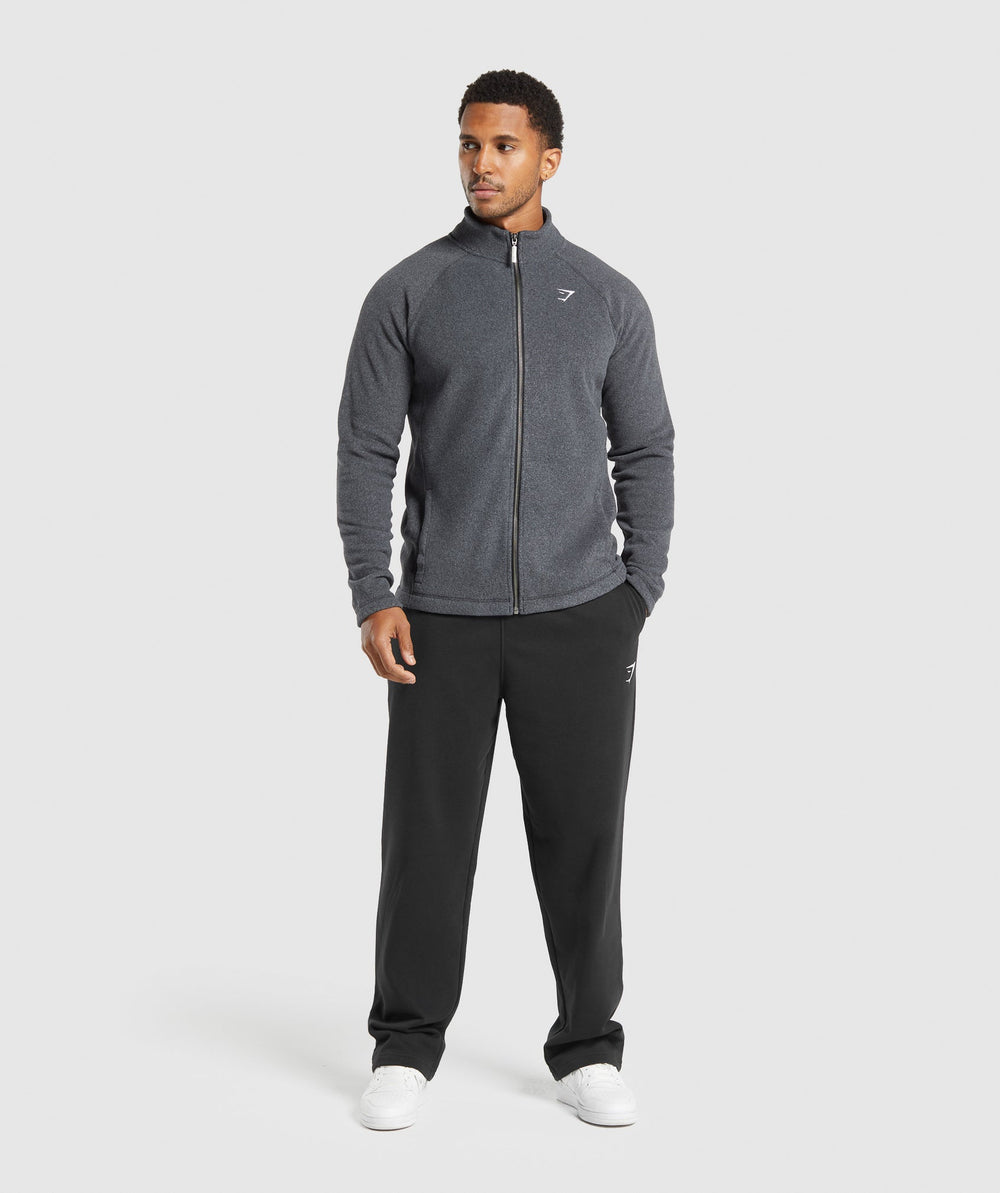 Fleece Zip Through Jacket Black/Graphite Grey