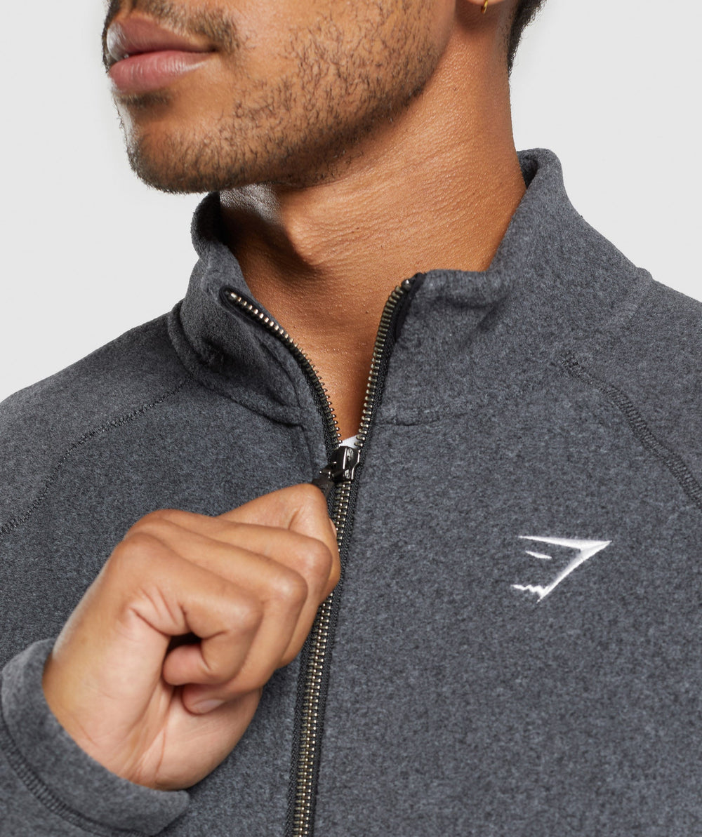 Fleece Zip Through Jacket Black/Graphite Grey