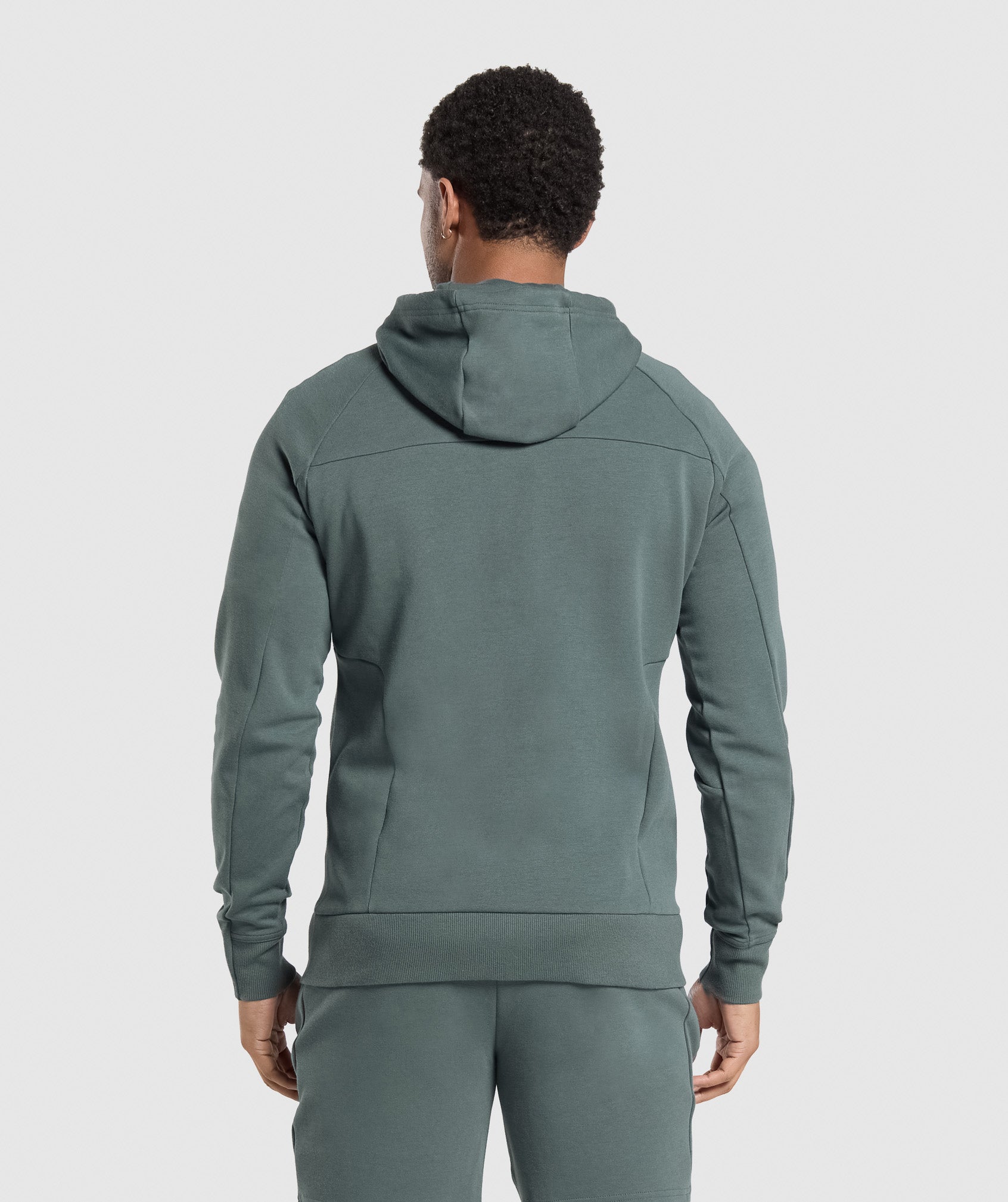 Interlock Tech Zip Up Hoodie Slate Teal