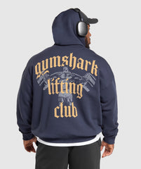 Lifting Club Hoodie Heavy Blue