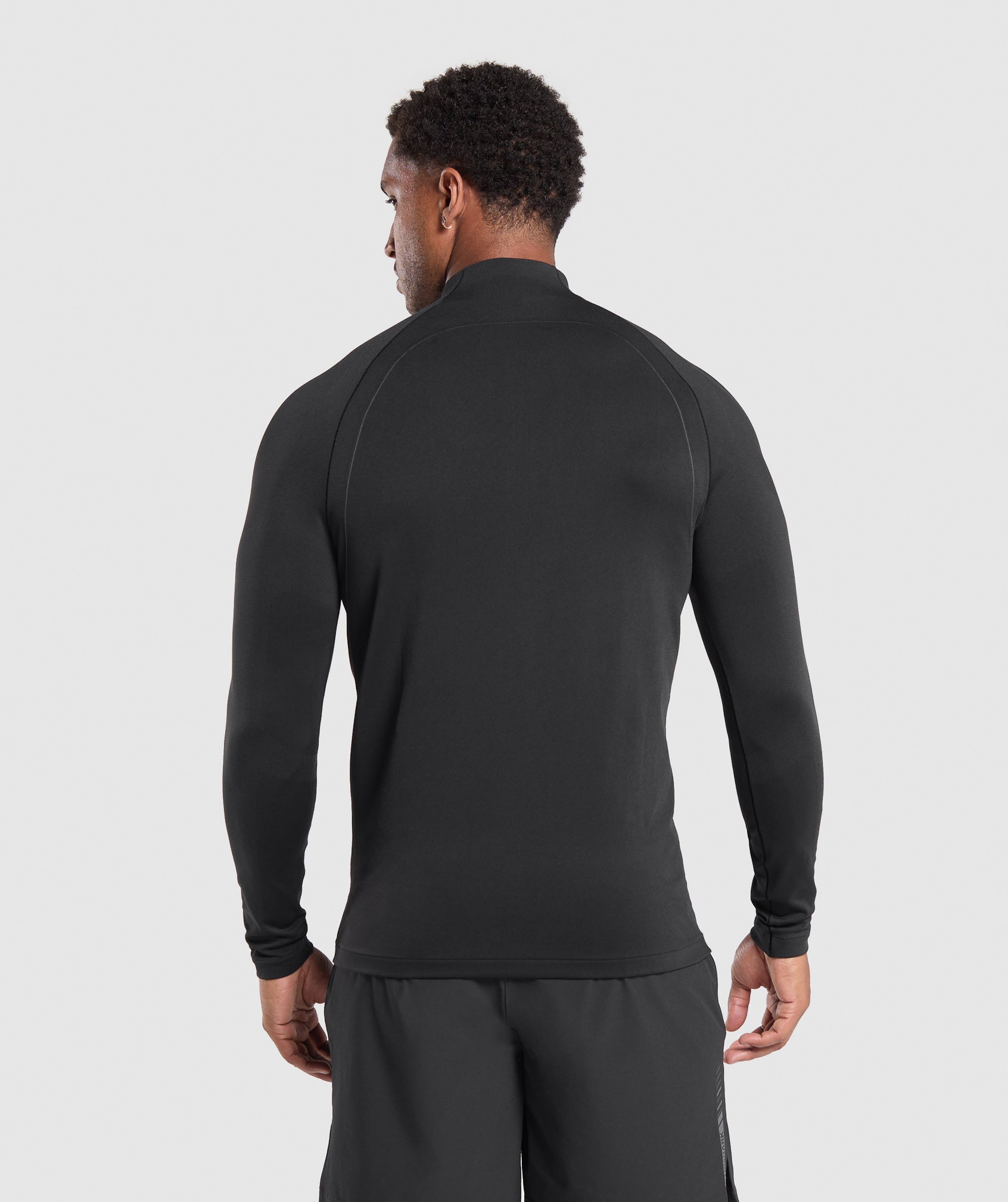 Apex Seamless 1/4 Zip Black/Dark Grey