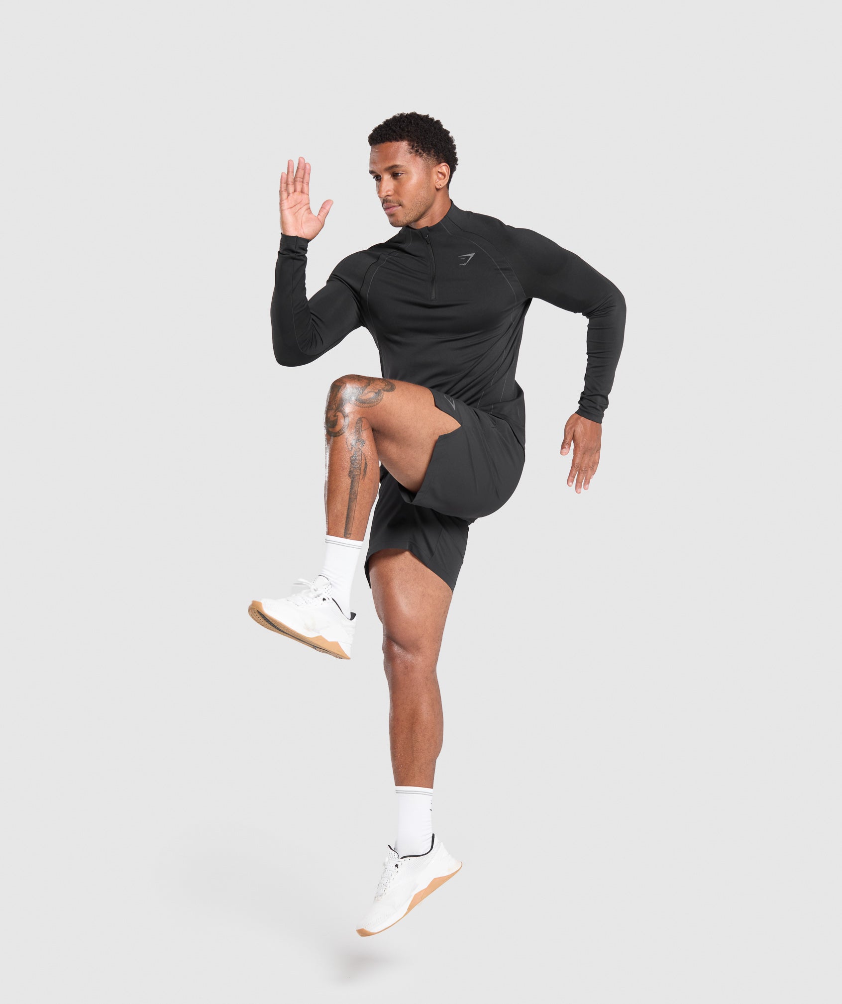 Apex Seamless 1/4 Zip Black/Dark Grey