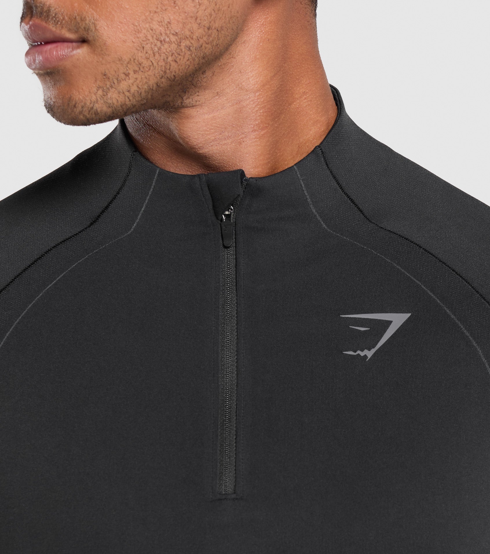 Apex Seamless 1/4 Zip Black/Dark Grey