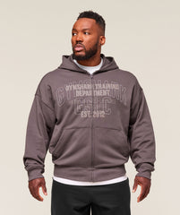 Authentic Apparel Zip Up Hoodie Brushed Purple