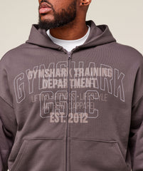 Authentic Apparel Zip Up Hoodie Brushed Purple