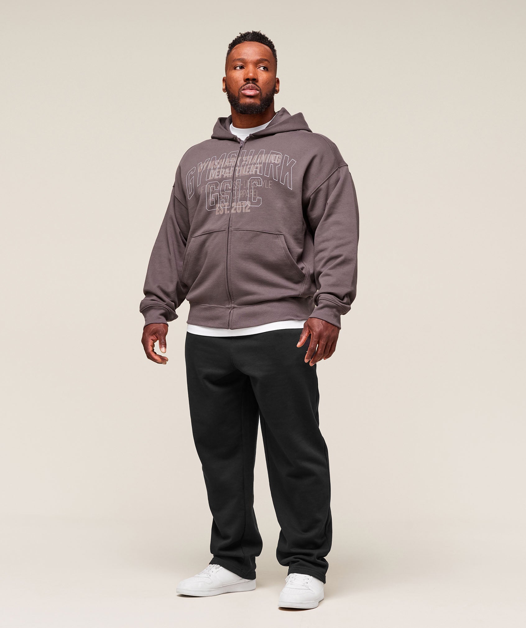 Authentic Apparel Zip Up Hoodie Brushed Purple
