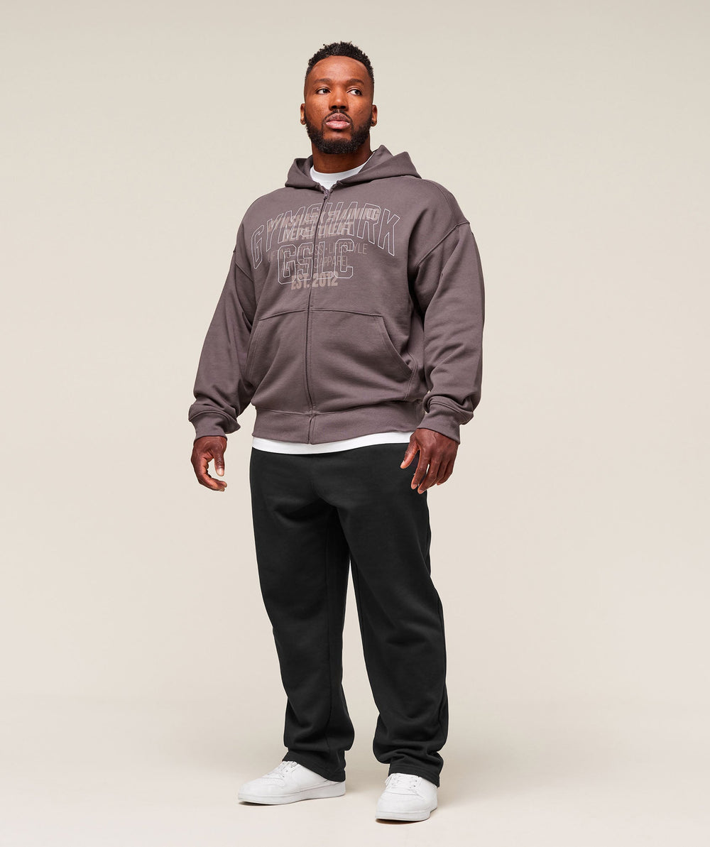 Authentic Apparel Zip Up Hoodie Brushed Purple