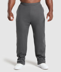 Waffle Straight Leg Joggers Onyx Grey