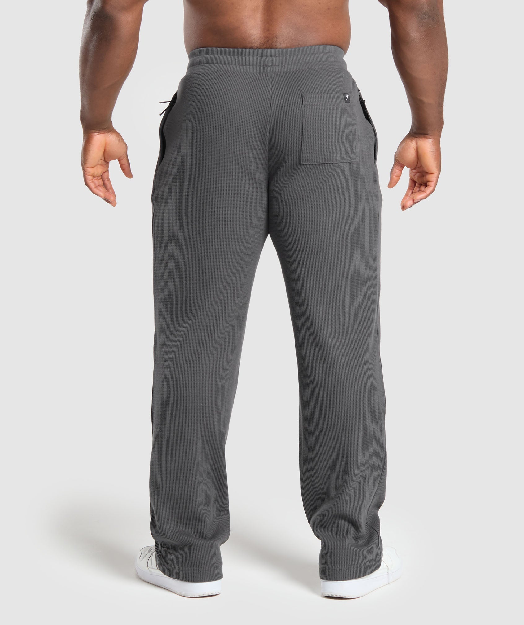 Waffle Straight Leg Joggers Onyx Grey