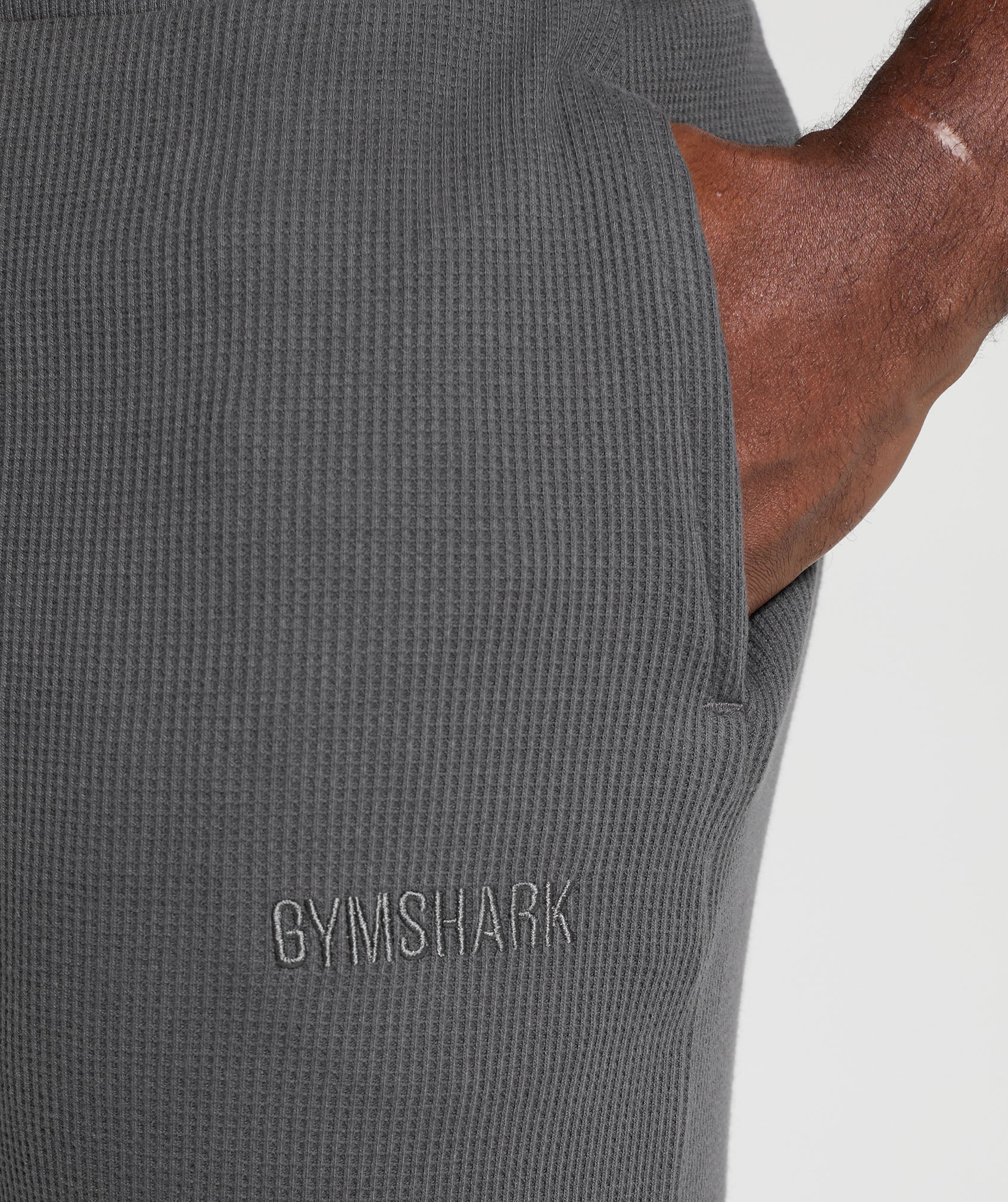 Waffle Straight Leg Joggers Onyx Grey