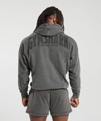 Heritage Washed Hoodie Onyx Grey