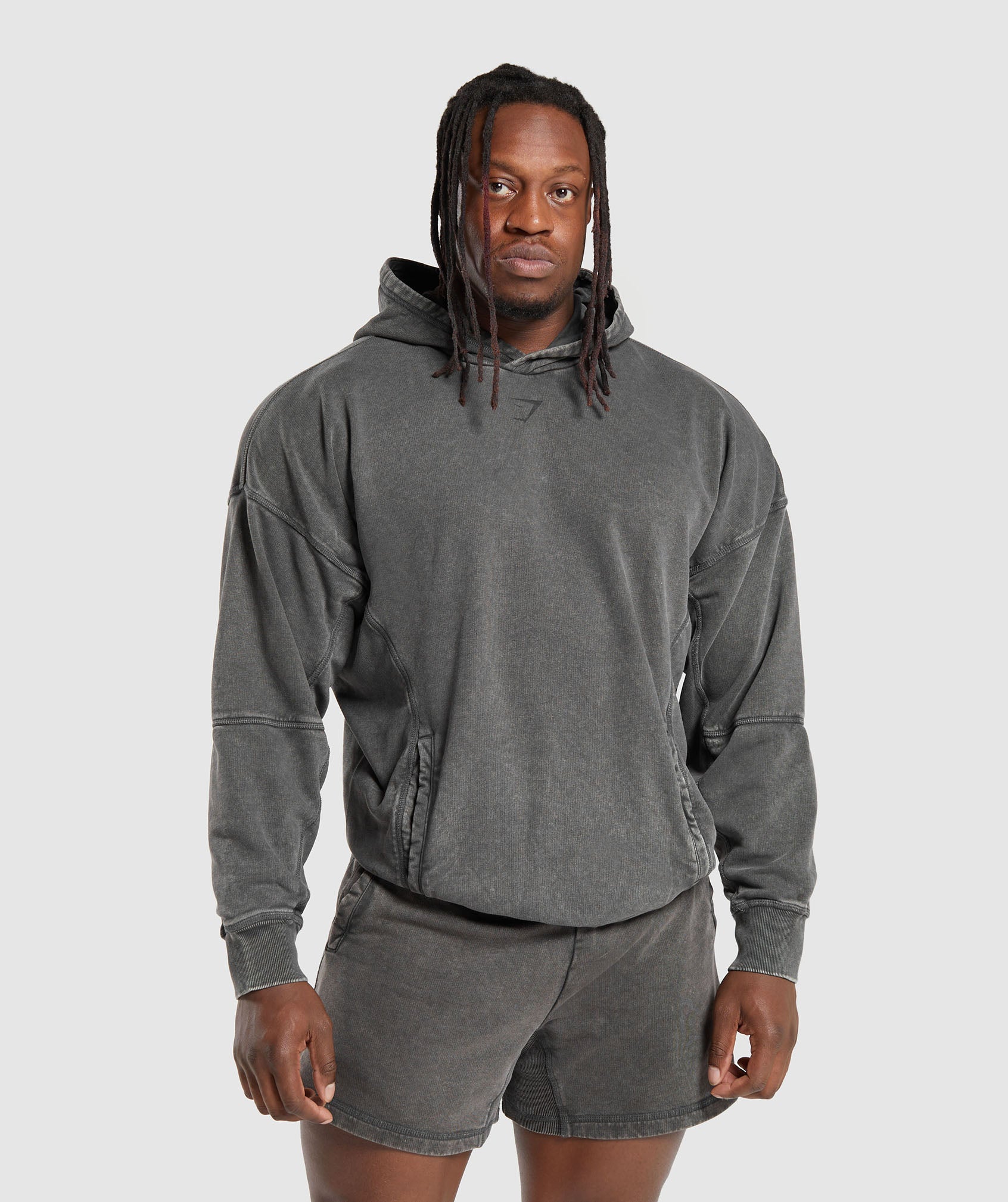 Heritage Washed Hoodie Onyx Grey