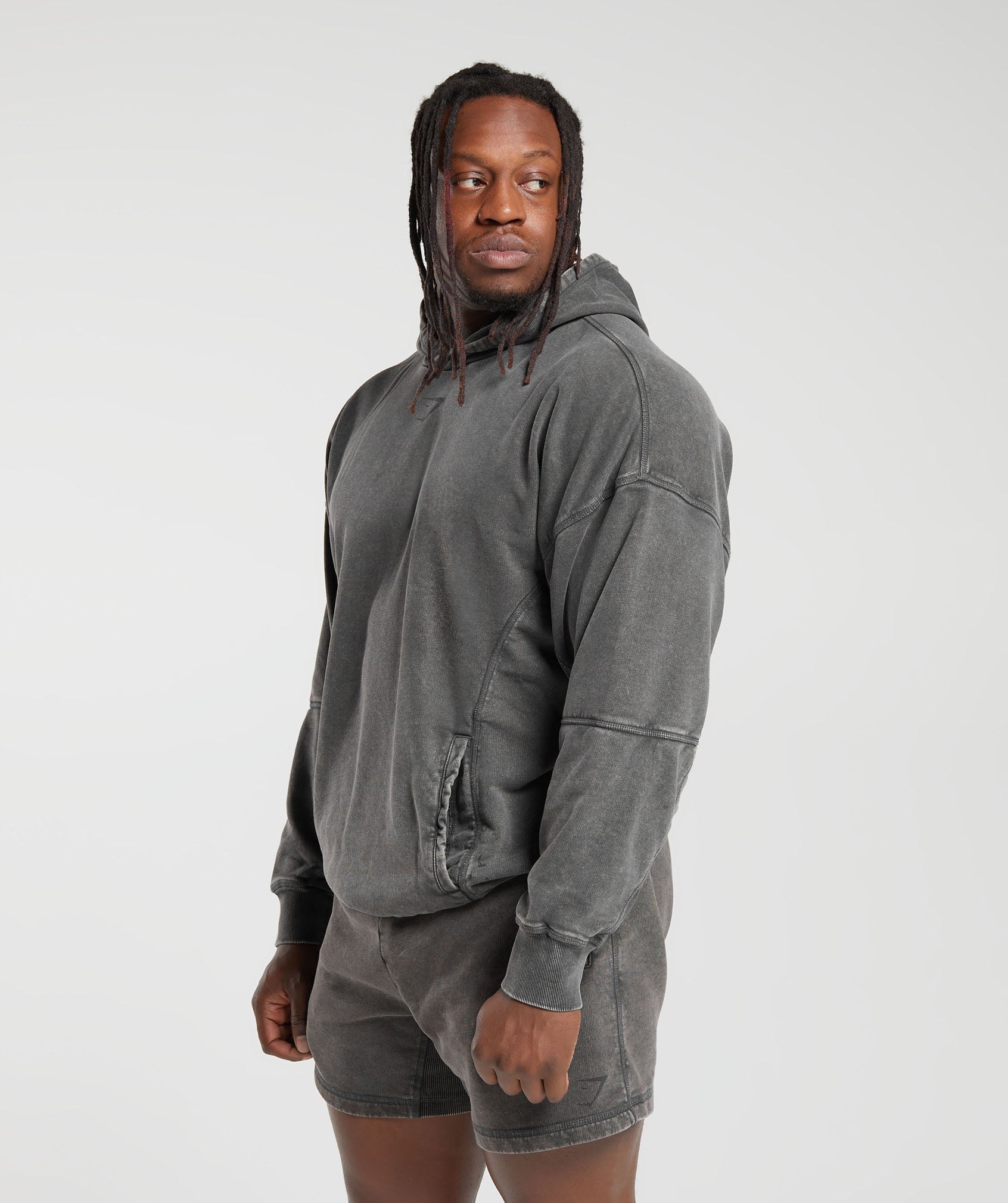 Heritage Washed Hoodie Onyx Grey